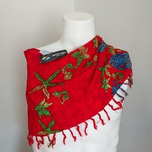 NEW scarf 44"x 12" Hawaiian beach wrap